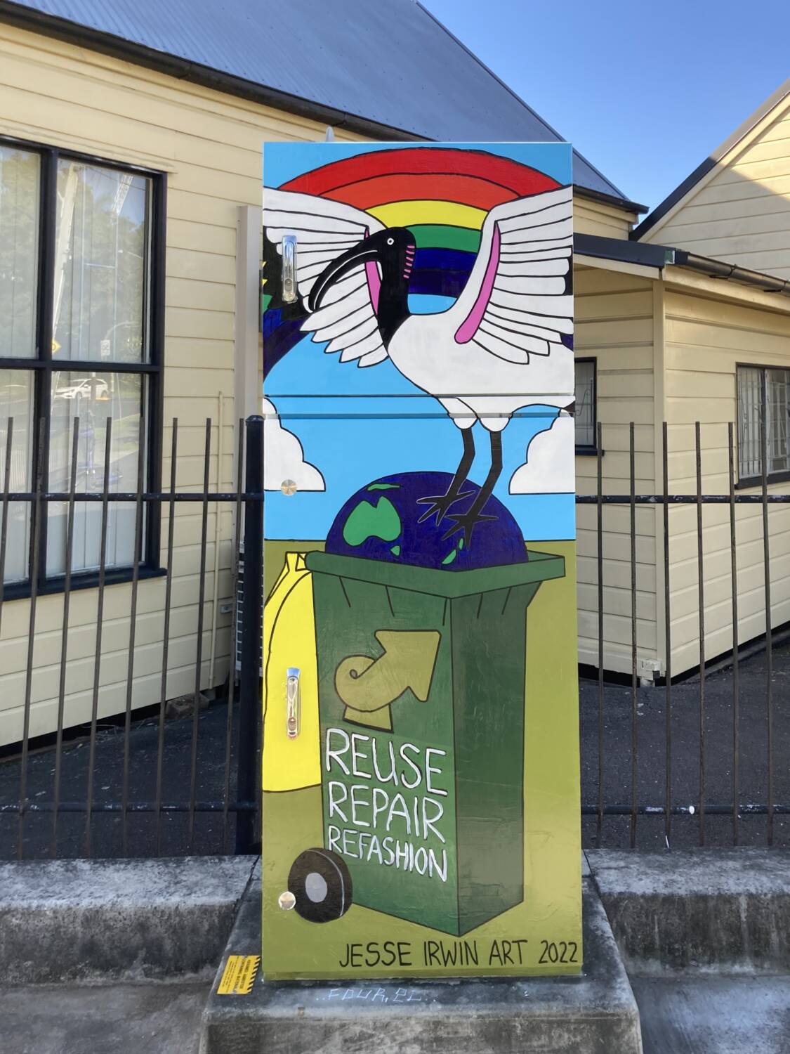 Reverse Garbage Bin Chicken Artforce Brisbane